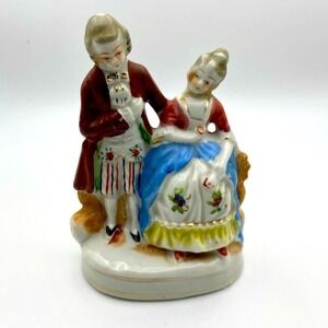 Vintage Porcelain Figurine Couple Romantic Scene Hand Painted Occupied Japan